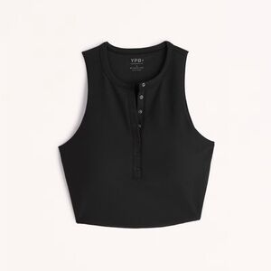 A&F - ONYXYPB sculptLUX Curve Love Plunge Henley Slim Tank, M